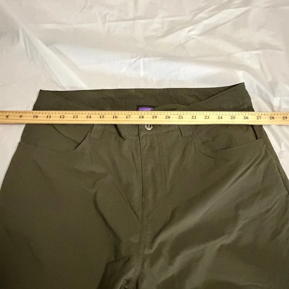 Patagonia Mens Quandary Hiking Shorts 34 Olive Green Stretch Nylon Utility Gorp
